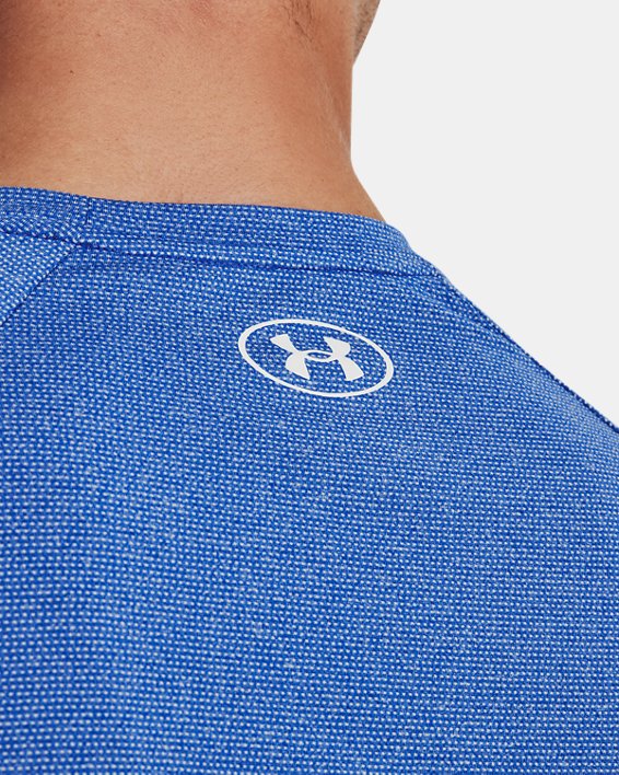 Men's UA Tech™ 2.0 Textured Short Sleeve T-Shirt, Blue, pdpMainDesktop image number 3